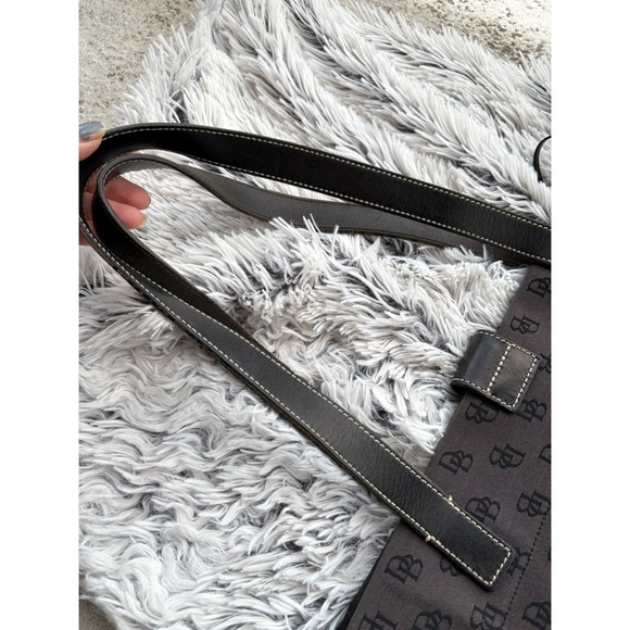Dooney & Bourke Black Logo Canvas Large Purse Tote - Picture 4 of 9